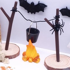 BinaryABC Halloween Dollhouse Miniature Garden Accessories,Halloween Mini Fai…