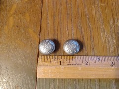 Vintage Silver Plated 5/8 in Round Bridle Headstall Rein Chicago Screw Concho PR