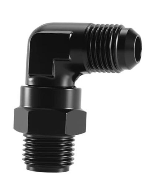 6AN Male Flare to 5/8-18 Inverted Flare Swivel Adapter Fitting 90 Degree
