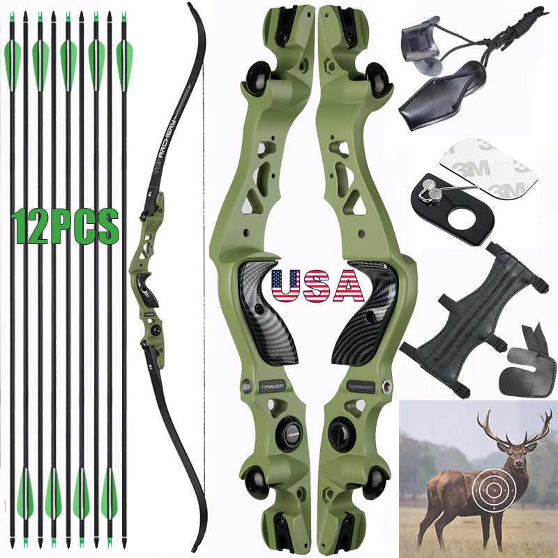 62″ ILF Bow RH 25-60lbs Takedown Recurve Bow for Competition/Athletic/Hunting