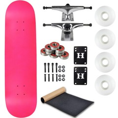 Moose Complete Skateboard Neon Pink 7.5″ With Silver Trucks and White Wheels
