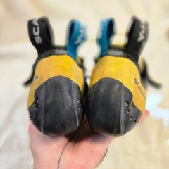 Scarpa Vapor V Climbing Shoes Size 43 USM10 USW11 Yellow Black Italy Bouldering