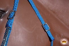 C-A311 Turquoise Horse Bridle Headstall Flat Braided Paracord Crystal Hilason