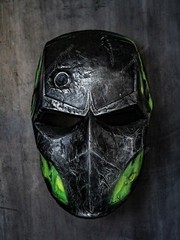Custom Airsoft Mask Helmet Full Face BB Gun Halloween Costume Cosplay Fire A28
