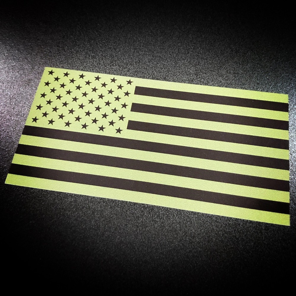 American Flag Inverted Green – Sticker
