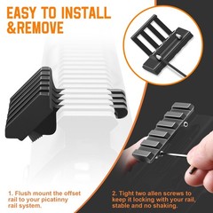 Picatinny Offset Rail Mounts, 45 Degree 3 4 5 Slots Offset Picatinny Rails 45…