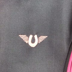 TuffRider Neon Tammy Jacket Equestrian Practice Dark Gray Peach Womens Medium