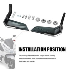 Dirt Bike Handguards,7/8 inch Universal Aluminum Alloy Motorcycle Silver