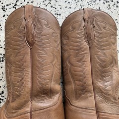 Tony Lama Western Cowboy Boots Mens 8.5D Brown Leather Tascosa