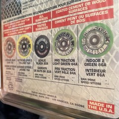 KUZAK Pro Series Extreme Gum 2 (4)-pack 72.5mm 75A Inline Roller Hockey Wheels