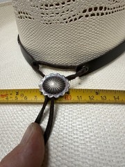 Native American Sterling Silver Concho Style Hat Band