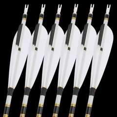 12X 31″ Pure Carbon Arrows Natural Feather SP340 400 500 600 Archery Bow Hunting