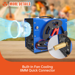 TOAUTO 30Mpa Auto Stop Electric PCP Pump Air Compressor 4500Psi 12V/110V/220V