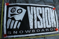 VISION Snowboards Skull Street Wear OG Skateboarding 30x50in. Shop Poster BANNER