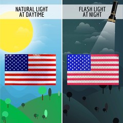 3PC Reflective American Flag Sticker – 5×3 Inches – Multicolor