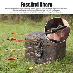 16Pcs Archery Broadheads 3Blade 100Grain Hunting Crossbow Compound Bow Arrow Tip