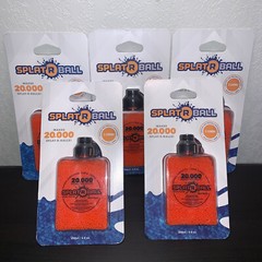 Lot of 5 SplatRball 20,000 Rounds 7.5mm Orange Ammo Certified New 100K Rounds