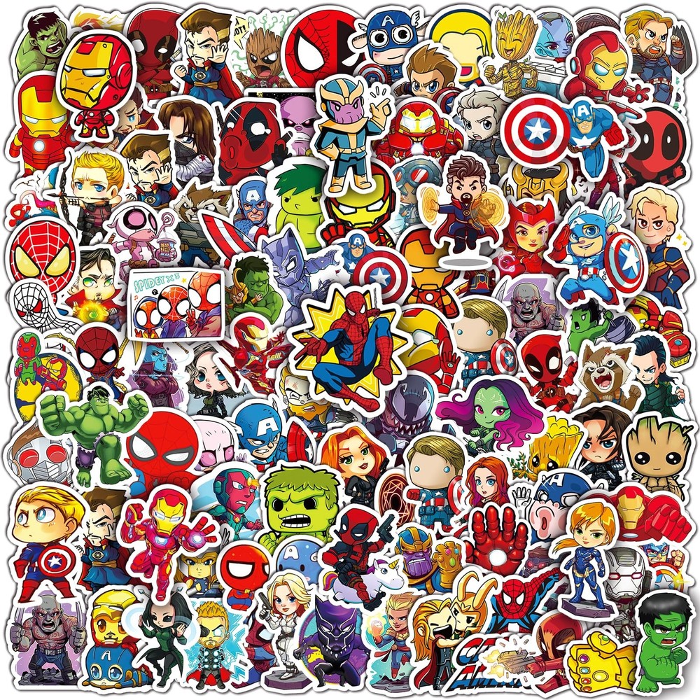 200PCS Cool Character Stickers for Water Bottles Skateboard Luggage Laptop