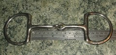 Stainless Steel Used D-Bit 4 3/4 inch Snaffle bit