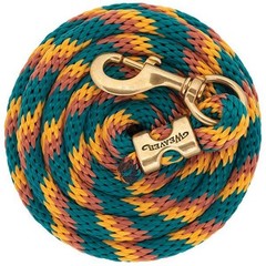 Weaver Equine 5 8 Inch x 10 Feet Turquoise Horse Lead Rope with Brass Snap