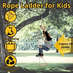 Tree Climbing Rope Ladder for Adults & Kids 16ft – Hanging Ladder – Outdoor o…