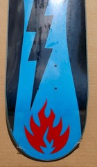 2002 BLACK LABEL MIKE VALLELY «BLACK & BLUE» SKATEBOARD DECK RARE SCREEN PRINTED