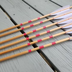 Half Dz 11/32 Cedar Arrows 31″ RW Fletch 5″ 30-40# With 125gn Field Points