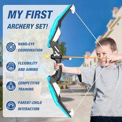 2 Pack Bow and Arrow for Kids, LED Light up Archery Set with 24 Suction Cup Arro