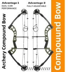 30-55 LBS Archery Compound Bow Fishing Set Beginners Hunting Target Shooting
