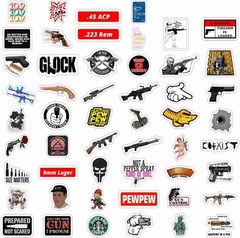100 Pcs Tactical Firearm Stickers – Military Laptop Decals for Men & Women