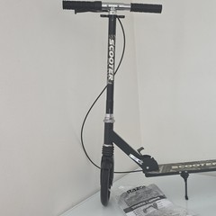 Folding Kick Scooter Black/Gray Adjustable Handlebar with Kickstand