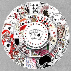 50Pcs Random Classic Card Suites Poker Cartoon Game Room Waterproof Stickers