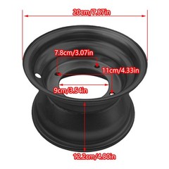 ATV 7 inch Rim (4 Holes) for Tire 16×8-7 Wheel Rim Hole Distance: 110mm 4 Lug