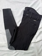 Kerrits Women’s Riding Breeches Knee Patch Pants Black/Gray Size S