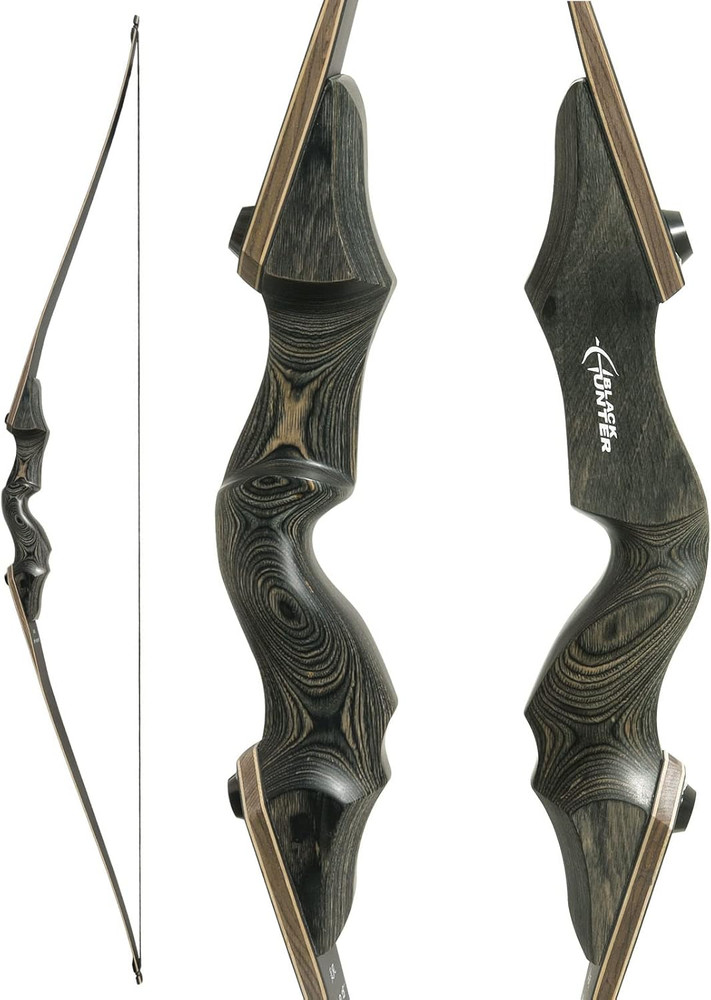 Black Hunter Archery Takedown Bow Longbow American Longbow Adult Right Hand Hunt