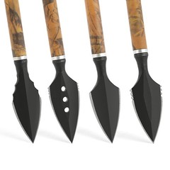3X Archery Blade Retro Arrowheads Traditional Broadheads Screw Tips Bow Shooting