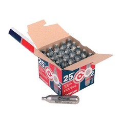 Crosman 12 Gram CO2 Powerlet Cartridges (25 Pack) for Air Pistols & Air Rifles