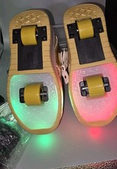 LED Light Up Roller Skate Shoes Glitter Gold Woowyet Size 12 Little Kid EUR 30