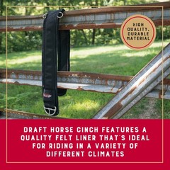Weaver Equine Deluxe Super Horse Cinch, Anti-Slip Felt Lined Saddle Cinch Girth