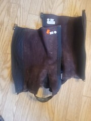 Rectiligne Brown Suede Half Chaps Size 12-14 Normal