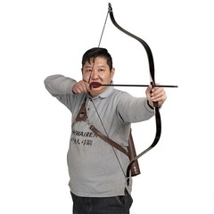 Archery 46″ Traditional Short Bow Horsebow Recurve Bow Bamboo&Fiberglass Limbs
