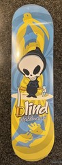 Blind Skateboards Classic Skateboard Deck Saber Sword OG Reaper 8.0 Blue Yellow