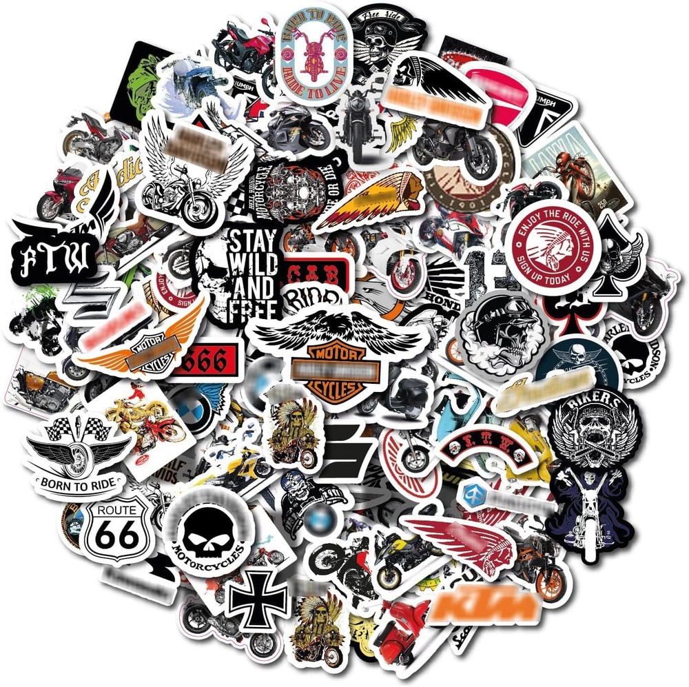 179 Pcs Motorcycle Stickers – Strong Adhesive & Waterproof Stickers for Adult…