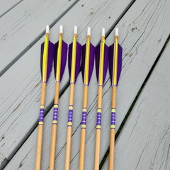 Half Dz 11/32 Cedar Arrows 31″ RW Fletch 5″ 30-40# With 125gn Field Points