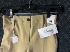 TuffRider Ladies *Breeches *Sz 26 Lt. Tan *NEW* Pull-On Cotton Blend