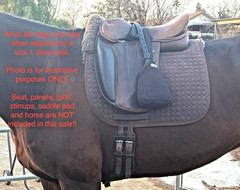 WOW SADDLE DRESSAGE FLAPS – custom color combo! Dark brown w/ black fixed block