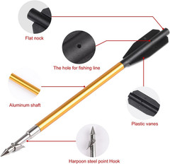 Fishing Bolts with Harpoon Steel Point for 50-130 Pounds Crossbow Fish Hunting