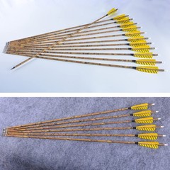AMEYXGS Camo Carbon Arrow 30 Inch Practice Hunting Arrow Spine 500 with 4 Inc…