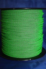 10′ BCY Flo Green & Black Speckled D Loop Material Bowstring Rope Drop Away Cord