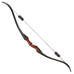 60″ Hunting Archery Takedown Recurve Bow 30-50lb Arrows Wooden Traditional Bow